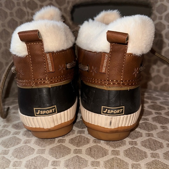 Women’s JSport Brown and Gray Duck Boots - Picture 5 of 6